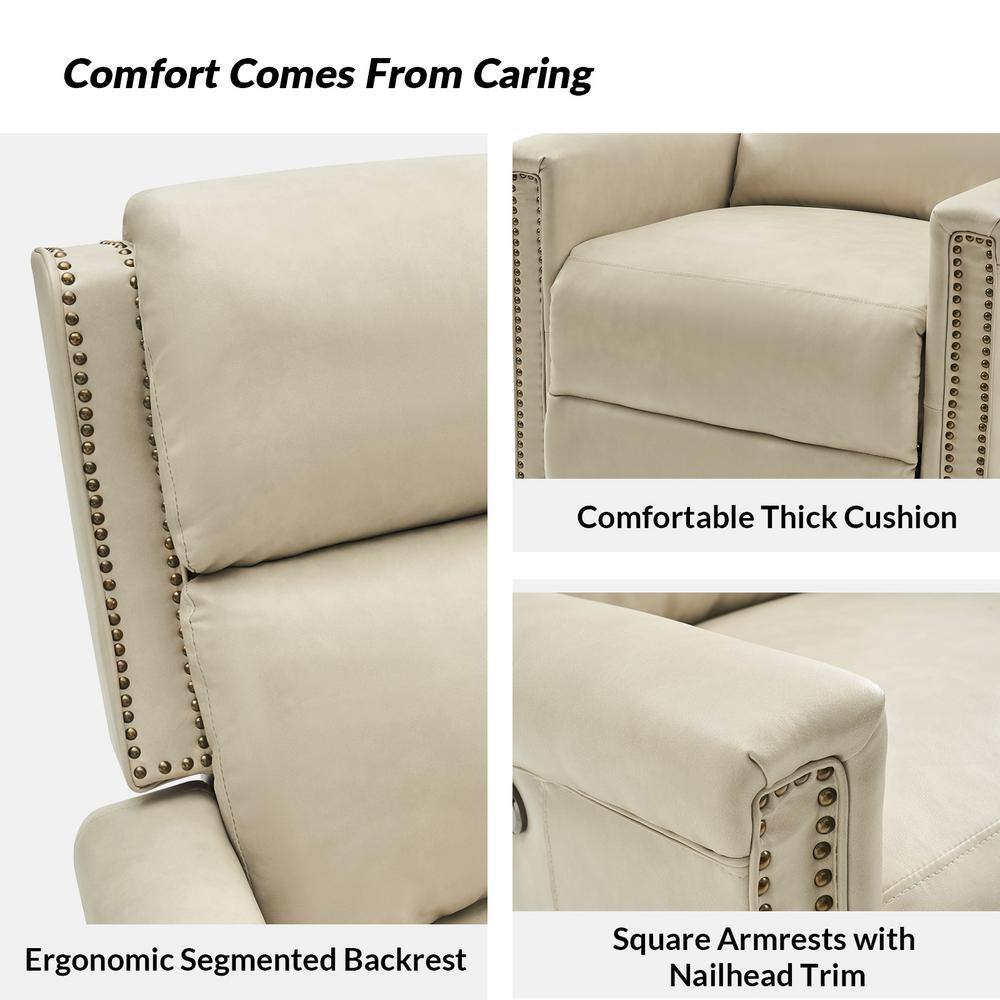 💖Last Day For Clearance💖Traditional Wingback Swivel and Rocker Power Recliner with Motorized Headrest