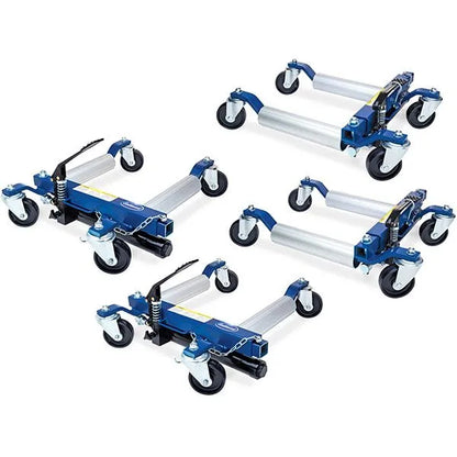 Eastwood Hydraulic Wheel Dolly 4 Piece Set and Storage Rack