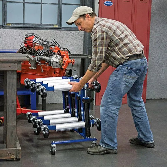 Eastwood Hydraulic Wheel Dolly 4 Piece Set and Storage Rack