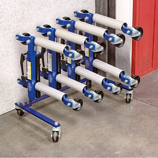 Eastwood Hydraulic Wheel Dolly 4 Piece Set and Storage Rack